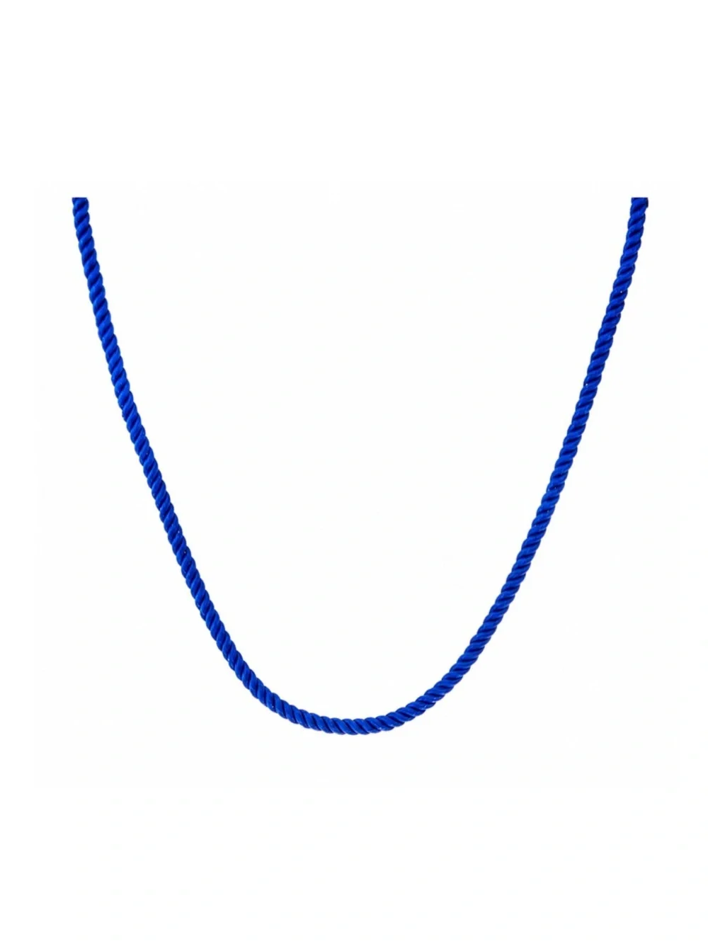 Revolve x Adina Eden Colored Twisted Cotton Rope Necklace in Blue